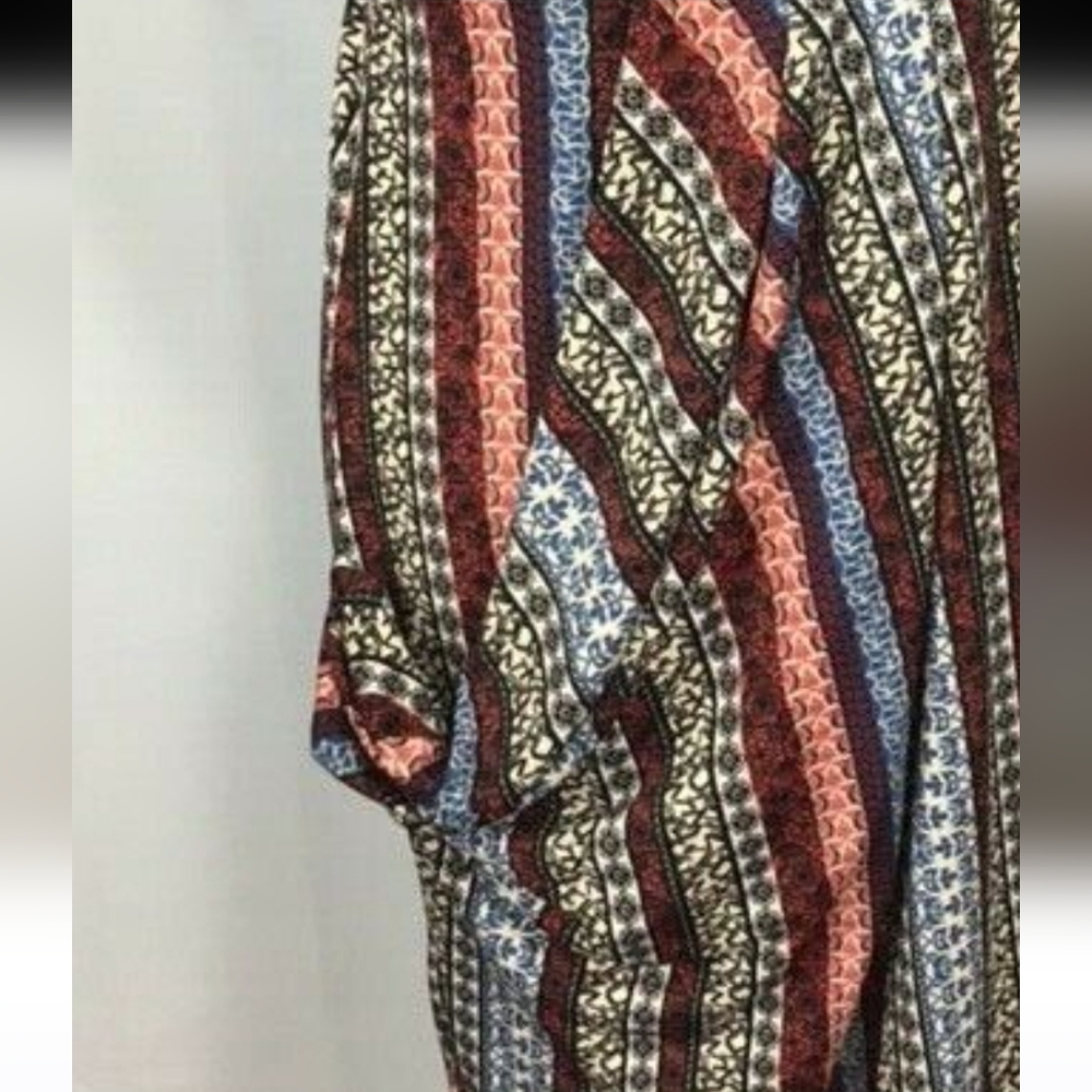 BCBGeneration Striped Draped Splice Dress with Pockets - Picture 5 of 6